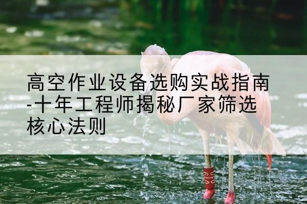 都兰剪叉式升降机厂家-高空作业设备选购实战指南-十年工程师揭秘厂家筛选核心法则