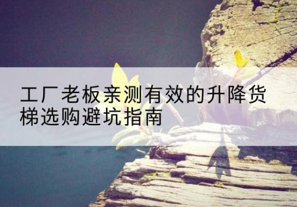 都兰升降货梯怎么选-工厂老板亲测有效的升降货梯选购避坑指南